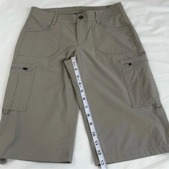 Kuhl Womens Horizn Shorts Size 6 Roll Hem Zip Pockets Hiking Outdoor Grey Khaki - Picture 7 of 14